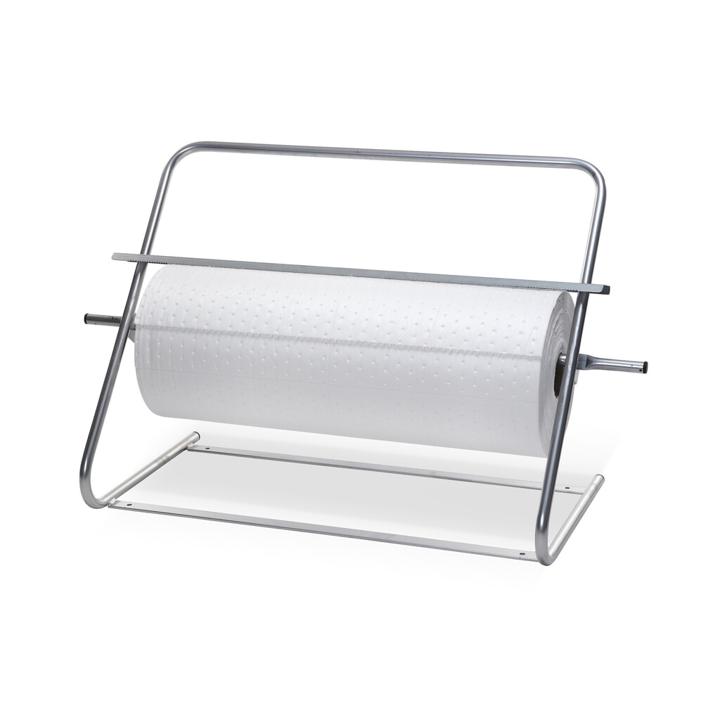 Illustration du produit: Support mural pour rouleaux de feutre absorbant jusqu'à 800 mm de large, avec le rail de découpe