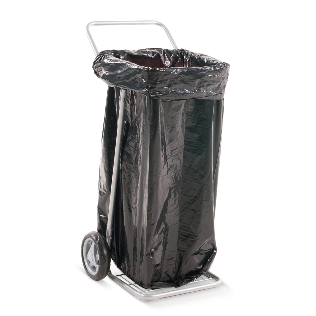 Support pour sac poubelle Kongamek, avec 2 roues pour bandage vulcanisé, jusqu’à 125 litres, capacité de charge 50 kg, ouvert Illustration du produit: Support pour sac poubelle Kongamek, avec 2 roues pour bandage vulcanisé, jusqu’à 125 litres, capacité de charge 50 kg, ouvert