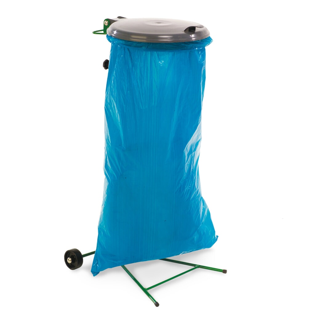 RENNER Support pour sac poubelle spécial pour sacs de 70 et 120 litres, avec 2 roues en plastique, galvanisé à chaud Illustration du produit: RENNER Support pour sac poubelle spécial pour sacs de 70 et 120 litres, avec 2 roues en plastique, galvanisé à chaud