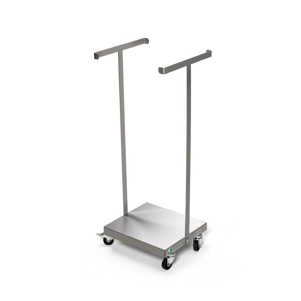 Numéro de l'image du produit 1: Support pour sac poubelle VAR®, acier inoxydable, 120 litres, mobile