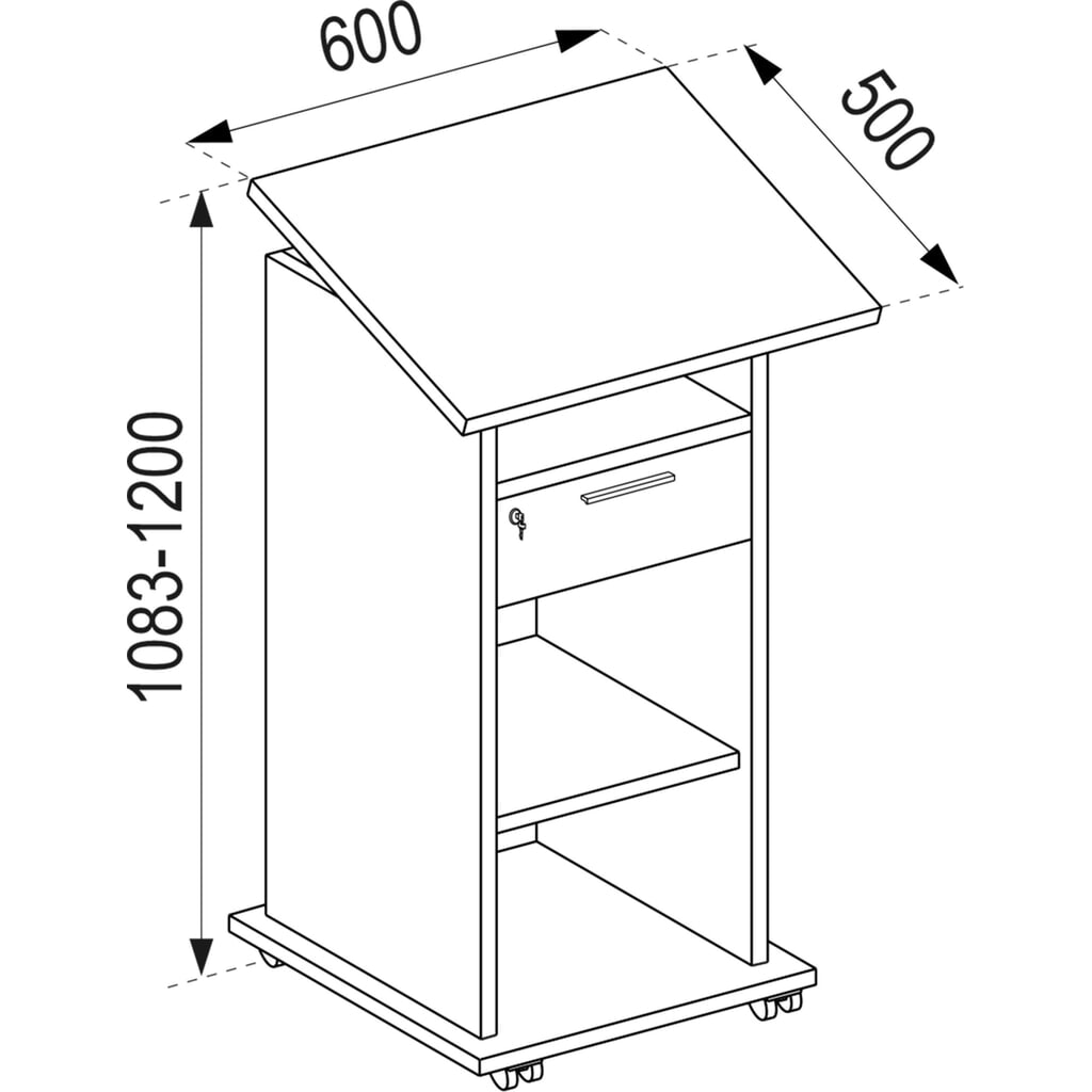 Support pour vidéoprojecteur VCM Neta, blanc N° de l'image du produit 2 : Support pour vidéoprojecteur VCM Neta, blanc