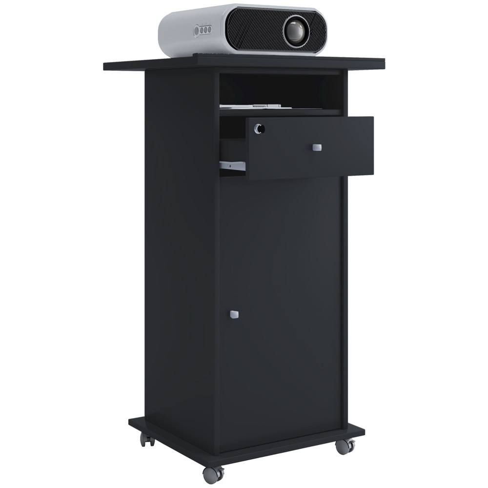 Numéro de l'image du produit 1: Support pour vidéoprojecteur Neta avec porte, noir