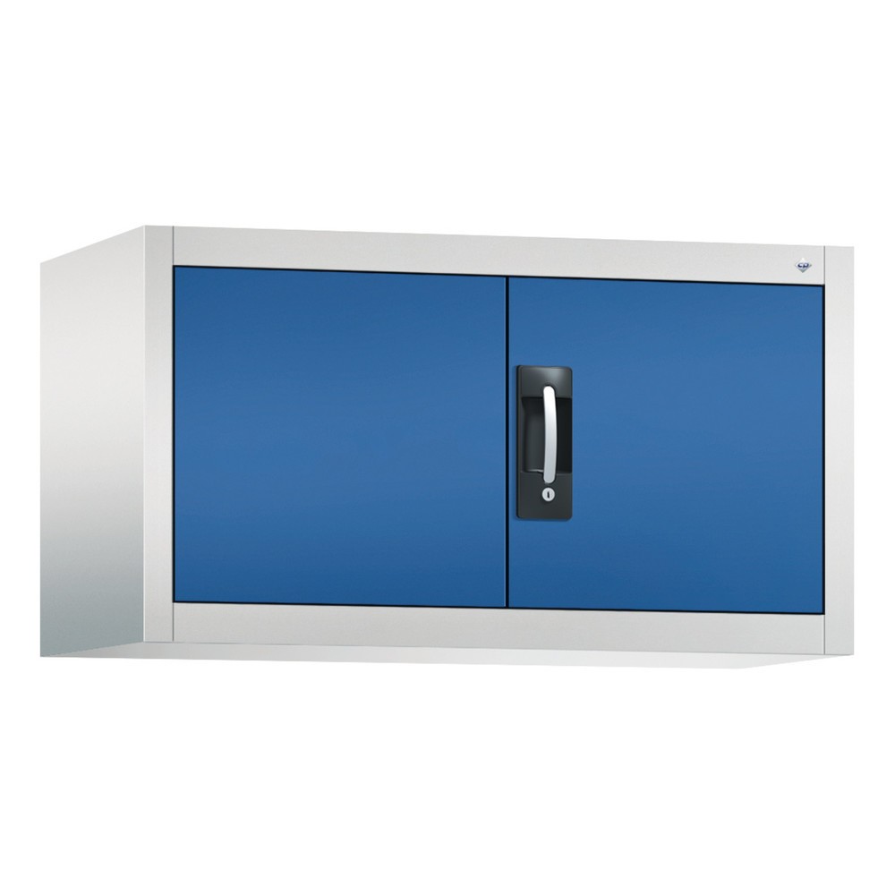 N° de l'image du produit 1 : C+P Armoire d'appoint, HxlxP 500 x 930 x 400 mm, gris clair, bleu gentiane