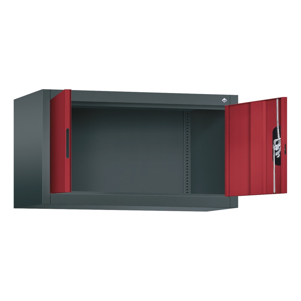 Numéro de l'image du produit 3: C+P Armoire d'appoint, HxlxP 500 x 930 x 400 mm, gris anthracite, rouge rubis