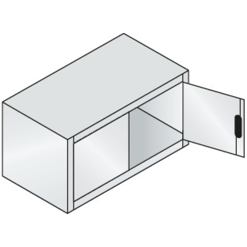 N° de l'image du produit 3 : C+P Armoire d'appoint, HxlxP 500 x 930 x 500 mm, gris clair, bleu gentiane