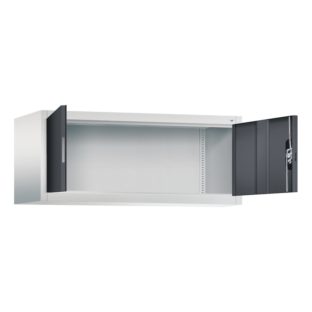 N° de l'image du produit 3 : C+P Armoire d'appoint, HxlxP 500 x 1 200 x 500 mm, gris clair, gris noir