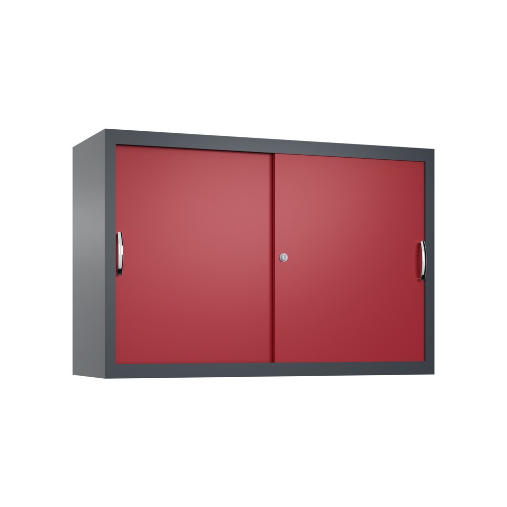 Numéro de l'image du produit 1: Surmeuble pour armoire à portes coulissantes d’atelier C+P, 1 tablette, H x l x P 790 x 1 200 x 400 mm, rouge rubis, gris anthracite