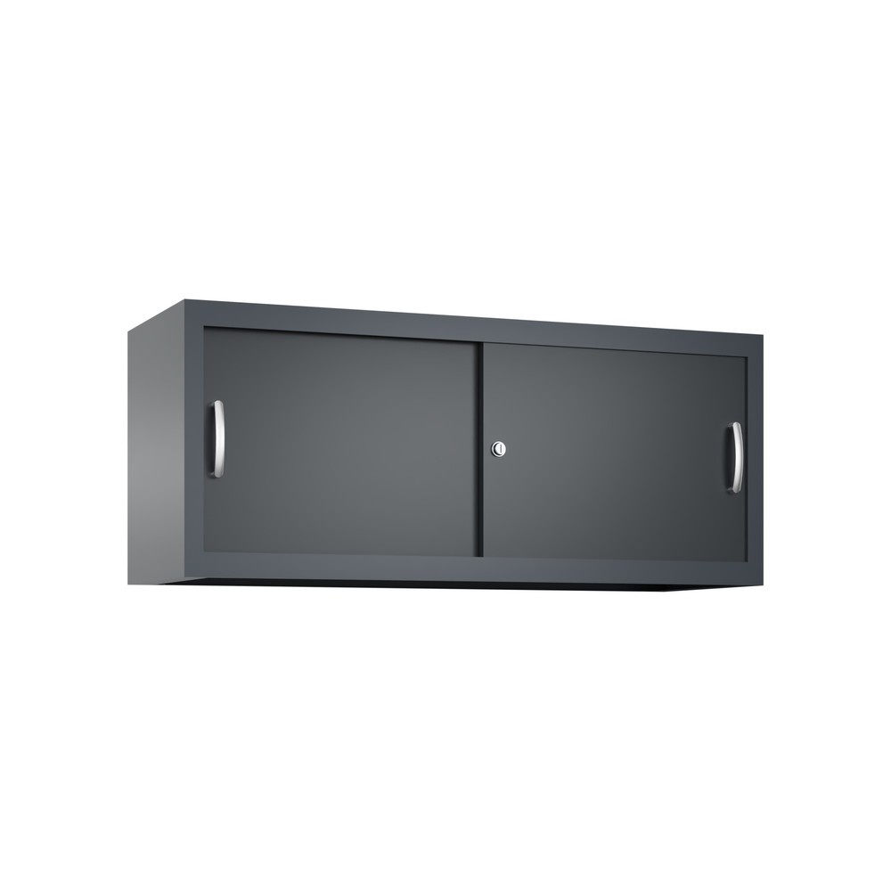 Numéro de l'image du produit 1: Surmeuble pour armoire à portes coulissantes d’atelier C+P, H x l x P 500 x 1 200 x 400 mm, gris anthracite, gris noir