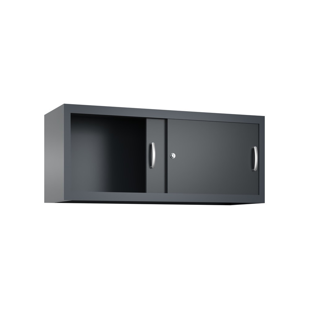 Numéro de l'image du produit 2: Surmeuble pour armoire à portes coulissantes d’atelier C+P, H x l x P 500 x 1 200 x 400 mm, gris anthracite, gris noir