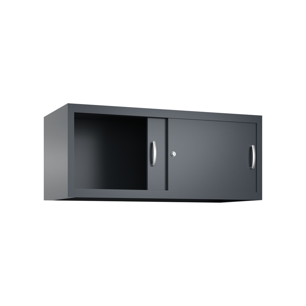 Numéro de l'image du produit 3: Surmeuble pour armoire à portes coulissantes d’atelier C+P, H x l x P 500 x 1 200 x 500 mm, gris anthracite, gris anthracite