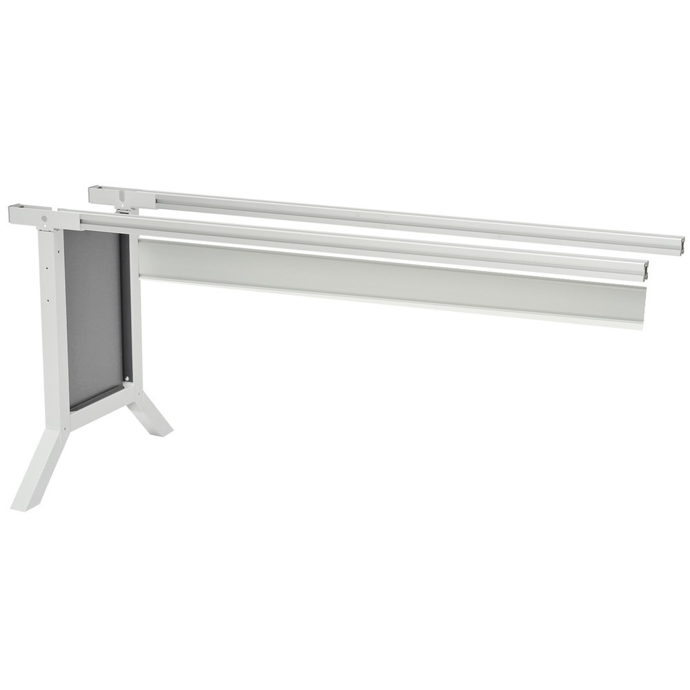 Numéro de l'image du produit 1: Système de poste de travail, table d’appoint, réglage de la hauteur par pinces Bedrunka+Hirth, gris fenêtre