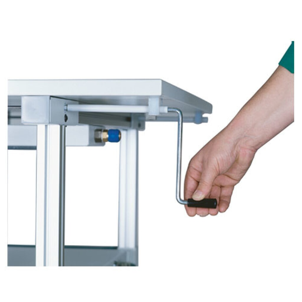 N° de l'image du produit 2 : Kit de système de poste de travail, 2 pièces, réglage de la hauteur par manivelle Bedrunka+Hirth, rouge signalisation