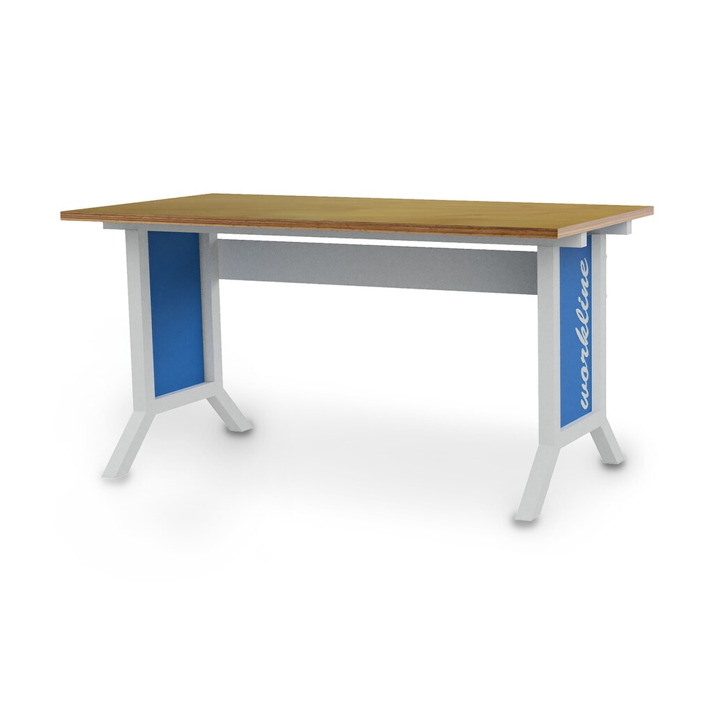 Système de poste de travail, table de base, réglage de la hauteur par pinces Bedrunka+Hirth, bleu clair N° de l'image du produit 1 : Système de poste de travail, table de base, réglage de la hauteur par pinces Bedrunka+Hirth, bleu clair
