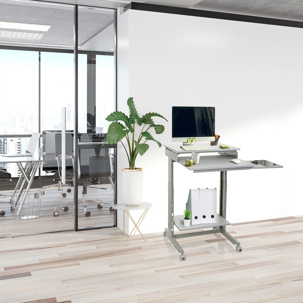 Numéro de l'image du produit 3: Table d'ordinateur / bureau hjh OFFICE WORKSTATION, gris