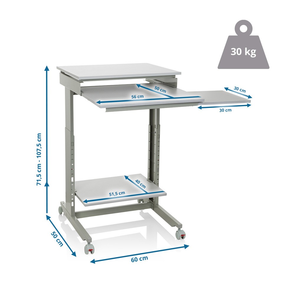 Numéro de l'image du produit 5: Table d'ordinateur / bureau hjh OFFICE WORKSTATION, gris