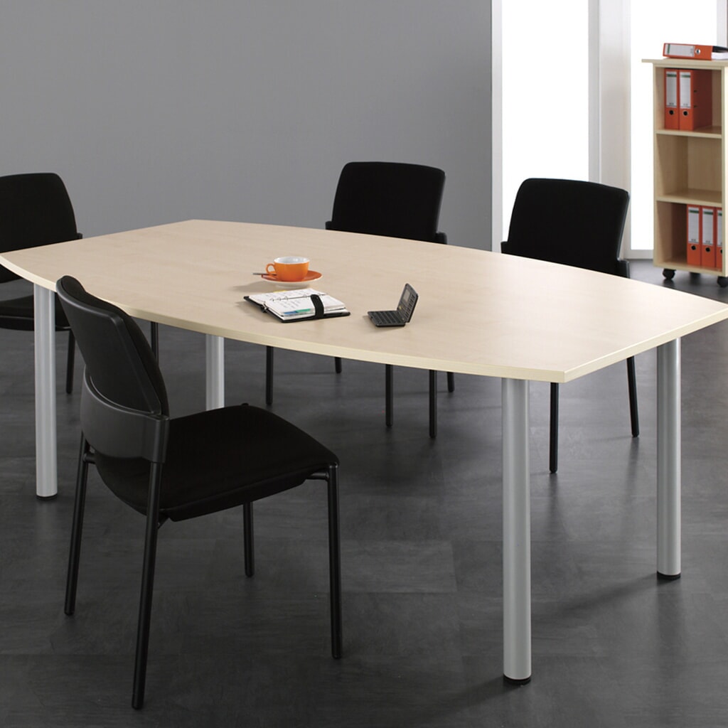 Table de conférence en forme de tonneau
