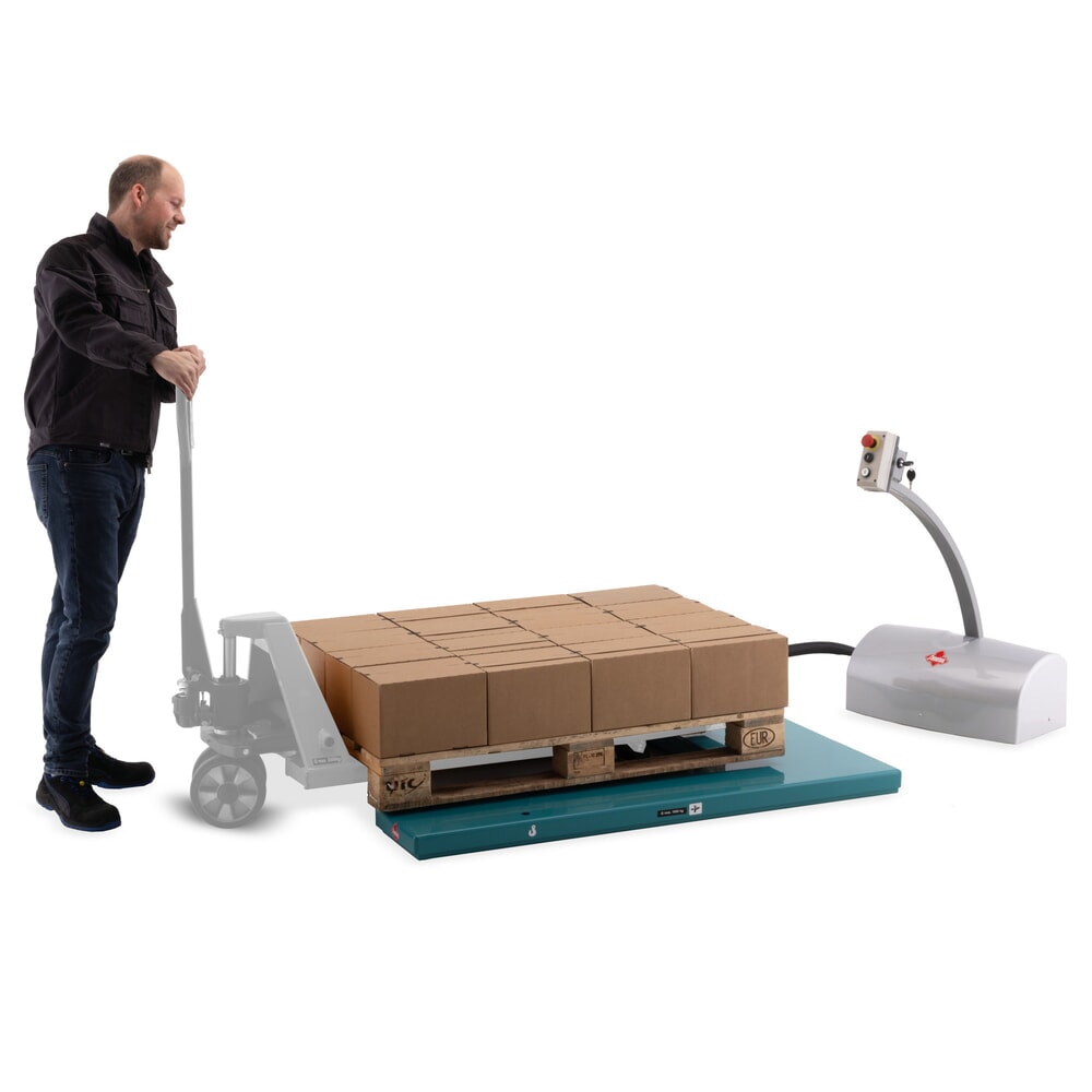 Numéro de l'image du produit 5: Table élévatrice à ciseaux plats Ameise®, en U, capacité de charge de 1 000 kg