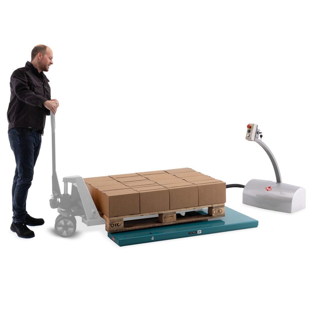 N° de l'image du produit 6 : Table élévatrice à ciseaux plats Ameise®, en U, capacité de charge de 1 000 kg