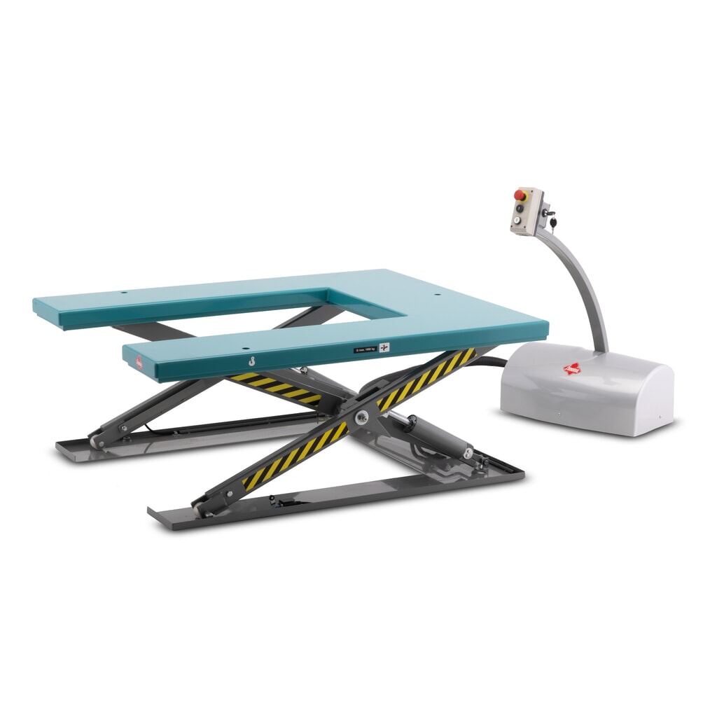 Table élévatrice à ciseaux plats Ameise®, en U, capacité de charge de 1 000 kg N° de l'image du produit 7 : Table élévatrice à ciseaux plats Ameise®, en U, capacité de charge de 1 000 kg