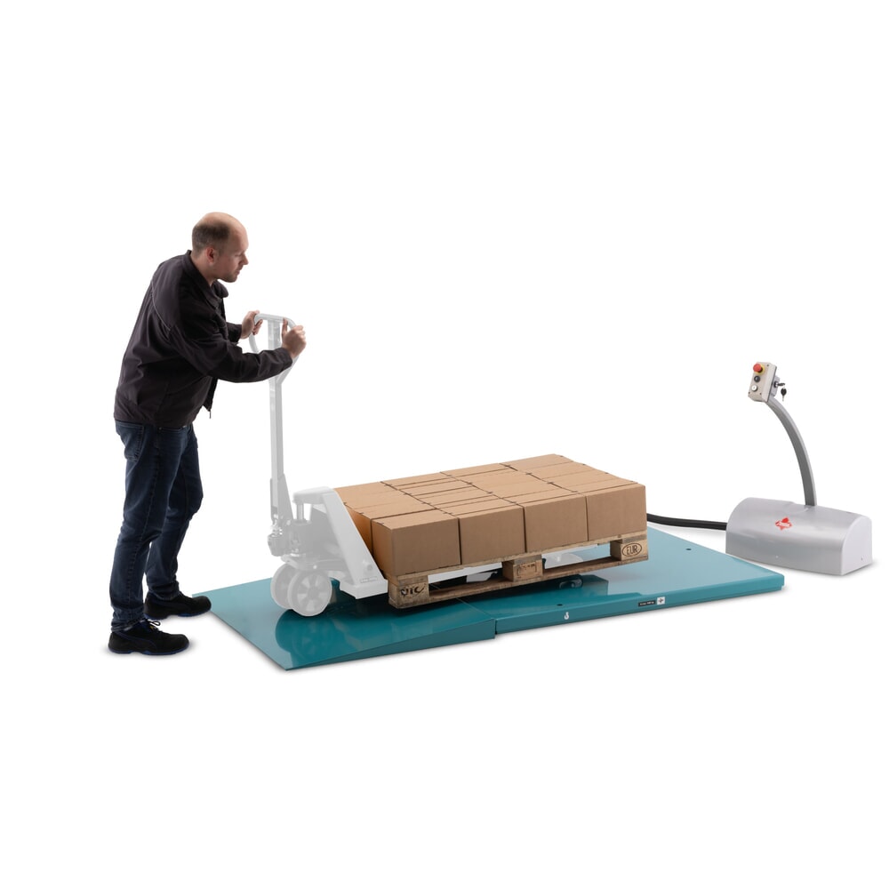 Numéro de l'image du produit 7: Table élévatrice à ciseaux plats Ameise®, structure fermée, capacité de charge 1 000 kg, plate-forme de 1 450 x 1 140 mm