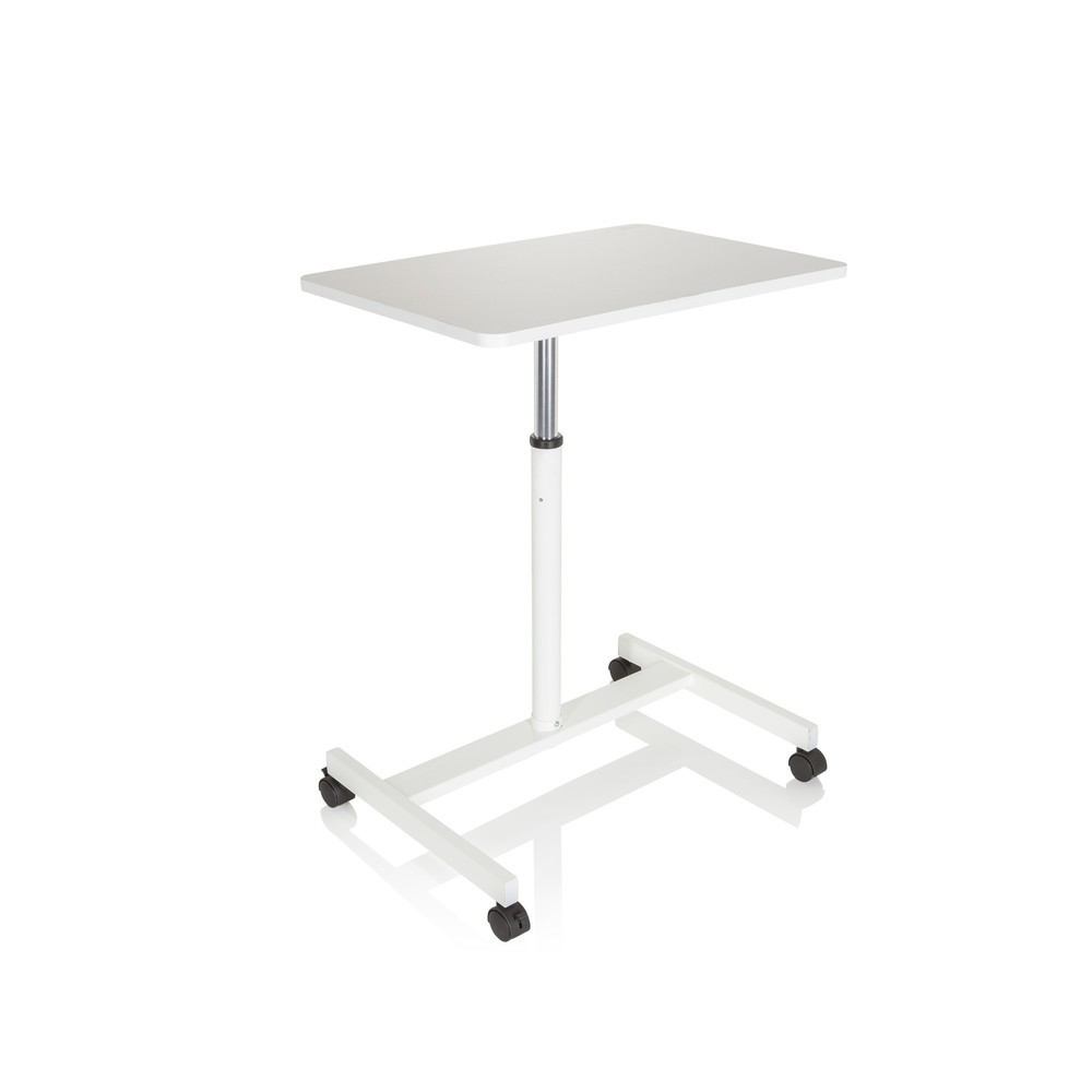 Numéro de l'image du produit 7: Table haute / support pour ordinateur portable hjh OFFICE STAND VM-SU avec ressort à gaz & roulettes, blanc