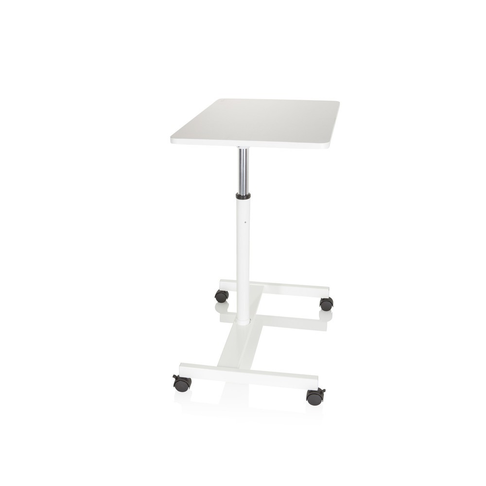 Numéro de l'image du produit 8: Table haute / support pour ordinateur portable hjh OFFICE STAND VM-SU avec ressort à gaz & roulettes, blanc