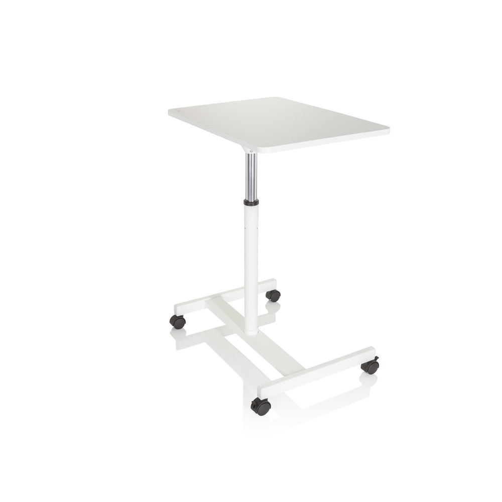 Numéro de l'image du produit 9: Table haute / support pour ordinateur portable hjh OFFICE STAND VM-SU avec ressort à gaz & roulettes, blanc
