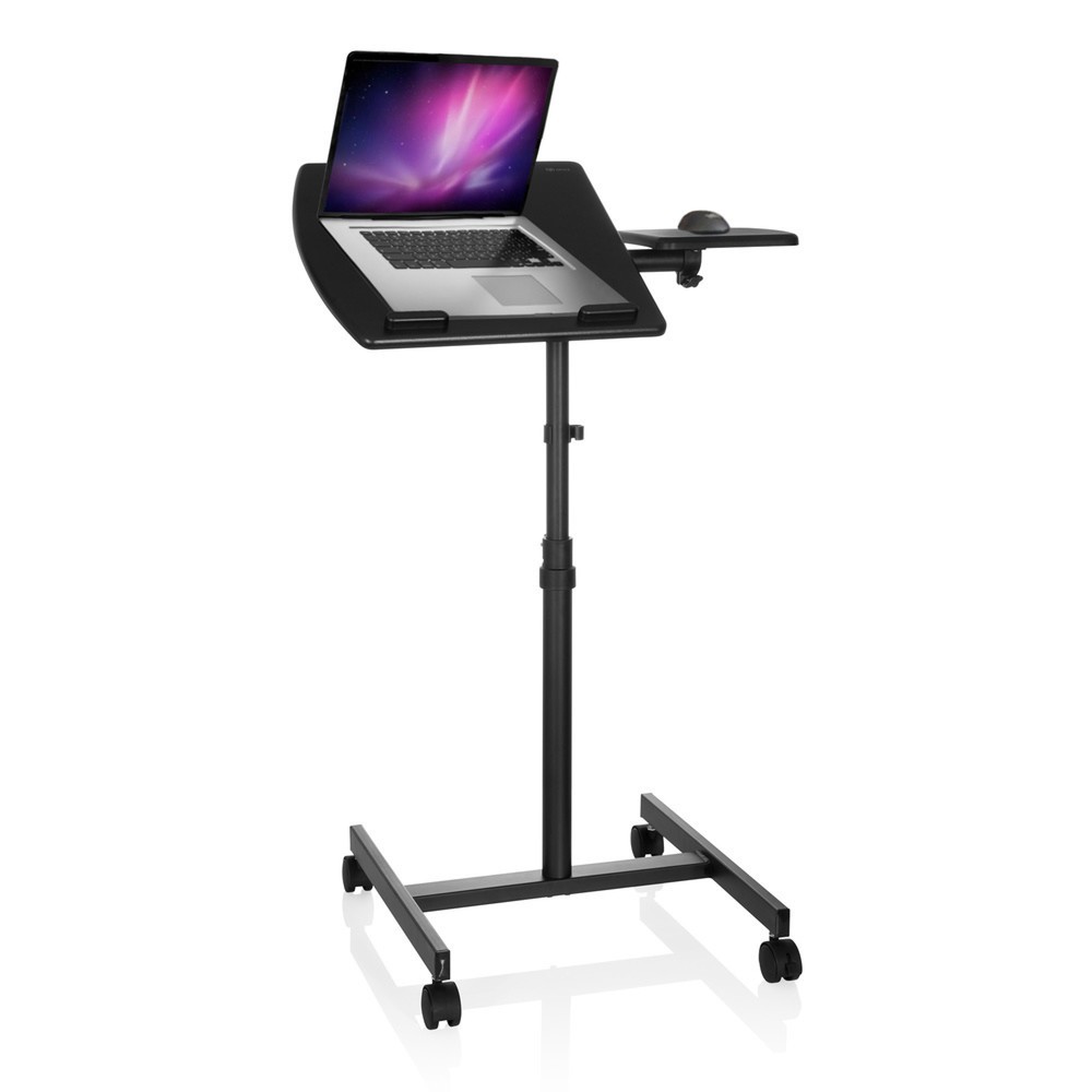 Numéro de l'image du produit 2: Table haute/support pour ordinateur portable hjh OFFICE avec roulettes VM-SL, noir