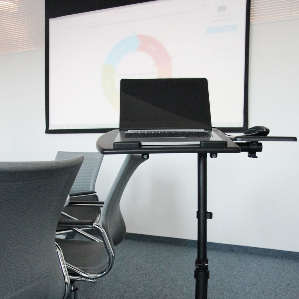 Numéro de l'image du produit 5: Table haute/support pour ordinateur portable hjh OFFICE avec roulettes VM-SL, noir