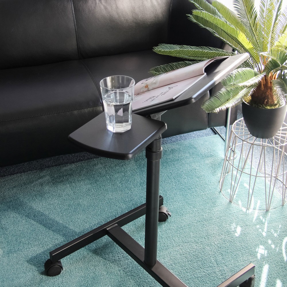 Numéro de l'image du produit 6: Table haute/support pour ordinateur portable hjh OFFICE avec roulettes VM-SL, noir