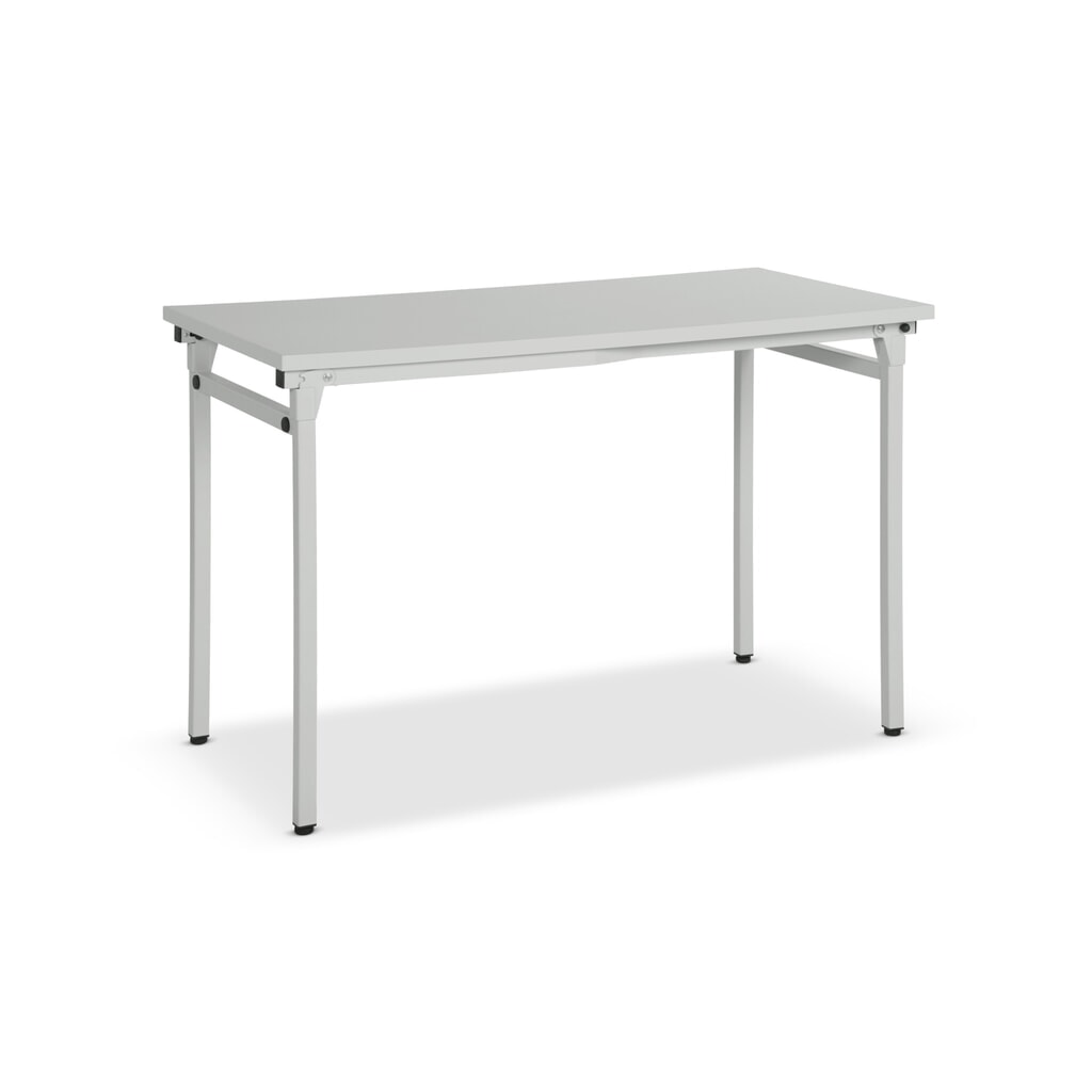 Table pliante multi-usages, surface insensible aux rayures, 4 pieds à patins de sol, HxlxP 750 x 1 200 x 600 mm N° de l'image du produit 1 : Table pliante multi-usages, surface insensible aux rayures, 4 pieds à patins de sol, HxlxP 750 x 1 200 x 600 mm