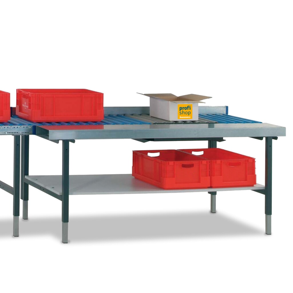 Rocholz Table d’emballage SYSTEM 2000 réglable manuellement en hauteur, avec transrouleur, avec surface de travail et balance, H x l x P 690-960 x 1 955 x 920 mm Illustration du produit: Rocholz Table d’emballage SYSTEM 2000 réglable manuellement en hauteur, avec transrouleur, avec surface de travail et balance, H x l x P 690-960 x 1 955 x 920 mm