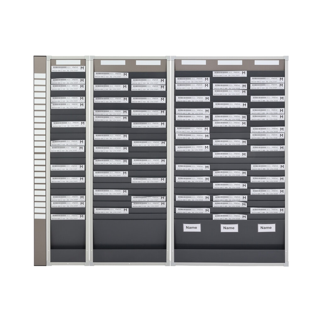 Tableau de tri de cartes, 3 rangées, 10 compartiments pour chacune, H x l 750 x 720 mm N° de l'image du produit 2 : Tableau de tri de cartes, 3 rangées, 10 compartiments pour chacune, H x l 750 x 720 mm