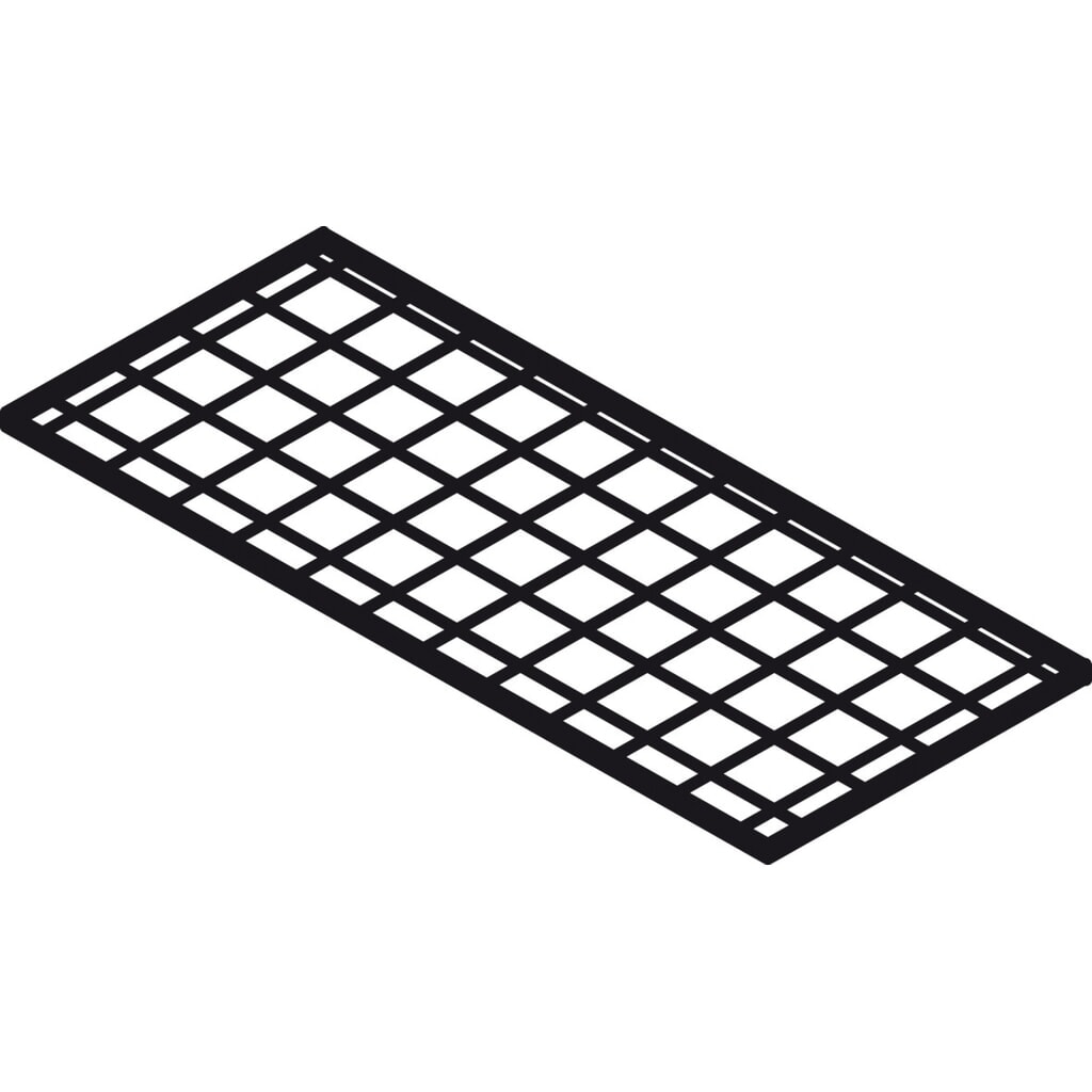 Illustration du produit: Tablette de rayonnage en caillebotis grille, l 1 200 x P 500 mm galvanisée