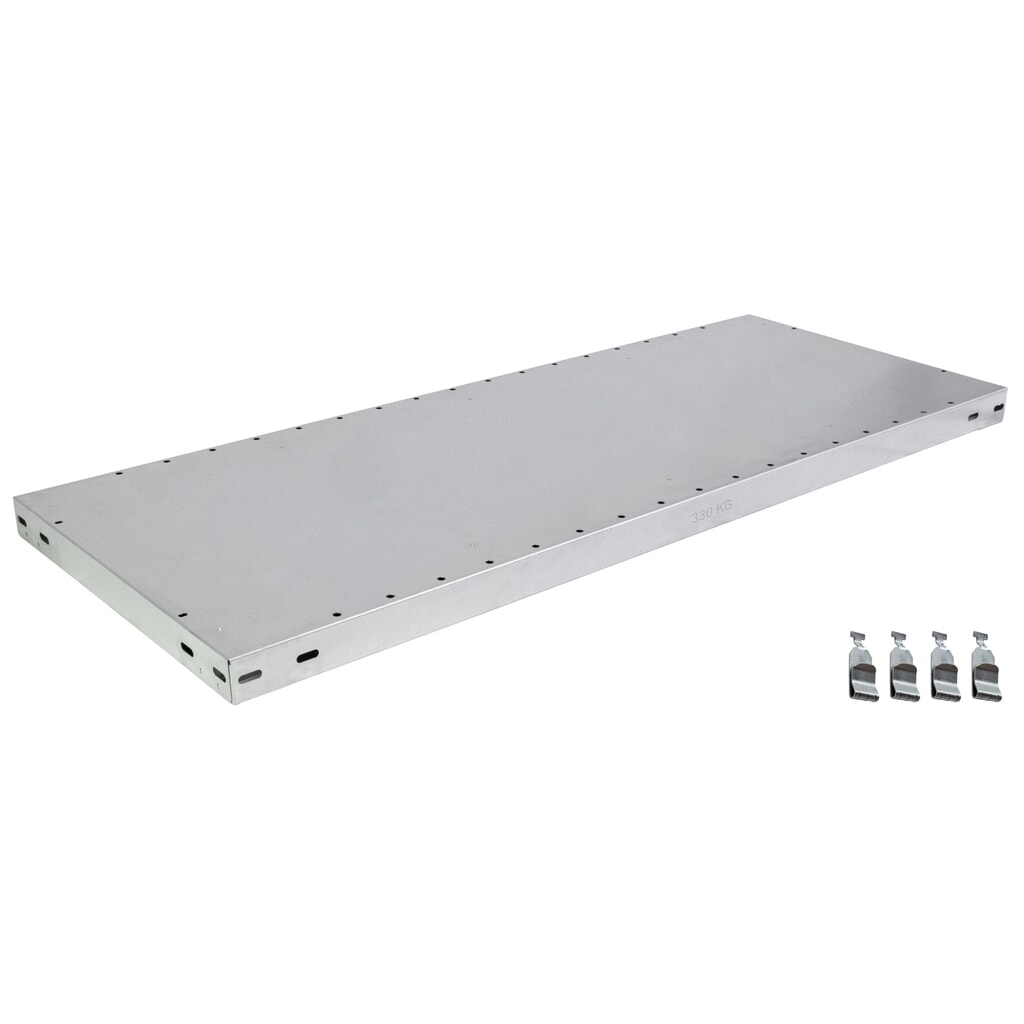 Tablette, galvanisée, pour rayonnage à tablettes SCHULTE, montage par enfichage, charge par tablette 330 kg, lxP 1000 x 800 mm Illustration du produit: Tablette, galvanisée, pour rayonnage à tablettes SCHULTE, montage par enfichage, charge par tablette 330 kg, lxP 1000 x 800 mm