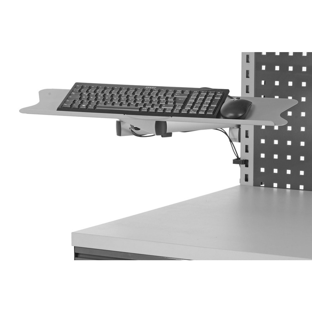 Numéro de l'image du produit 2: Tablette pour clavier et souris et bras articulé pour système de table d’emballage, HxlxP 200 x 100 x 455 mm