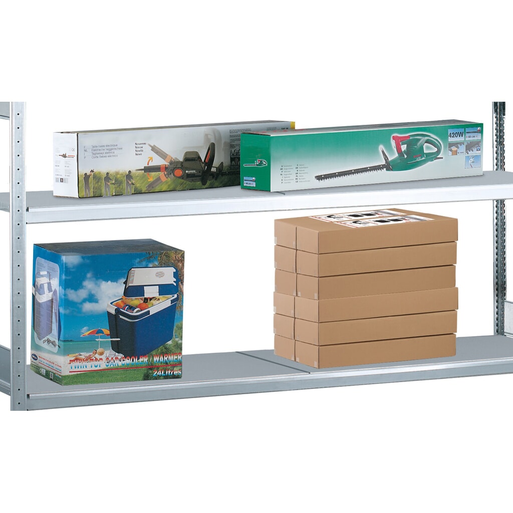 Tablette pour rayonnage à tablettes SCHULTE, avec paniers grillagés, lxP 2 250 x 400 mm N° de l'image du produit 2 : Tablette pour rayonnage à tablettes SCHULTE, avec paniers grillagés, lxP 2 250 x 400 mm