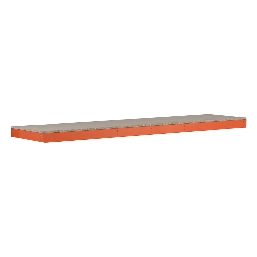 Numéro de l'image du produit 1: Tablette pour rayonnage grande portée SCHULTE avec panneaux agglomérés, l x P 1 536 x 926 mm, orange