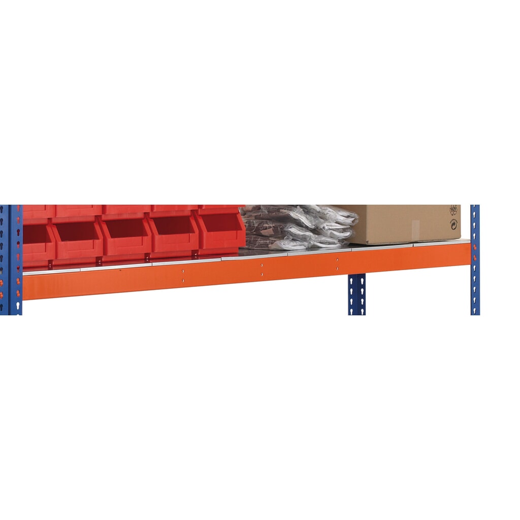 Tablette pour rayonnage grande portée SCHULTE avec panneaux en acier, l x P 1 536 x 469 mm, orange N° de l'image du produit 2 : Tablette pour rayonnage grande portée SCHULTE avec panneaux en acier, l x P 1 536 x 469 mm, orange