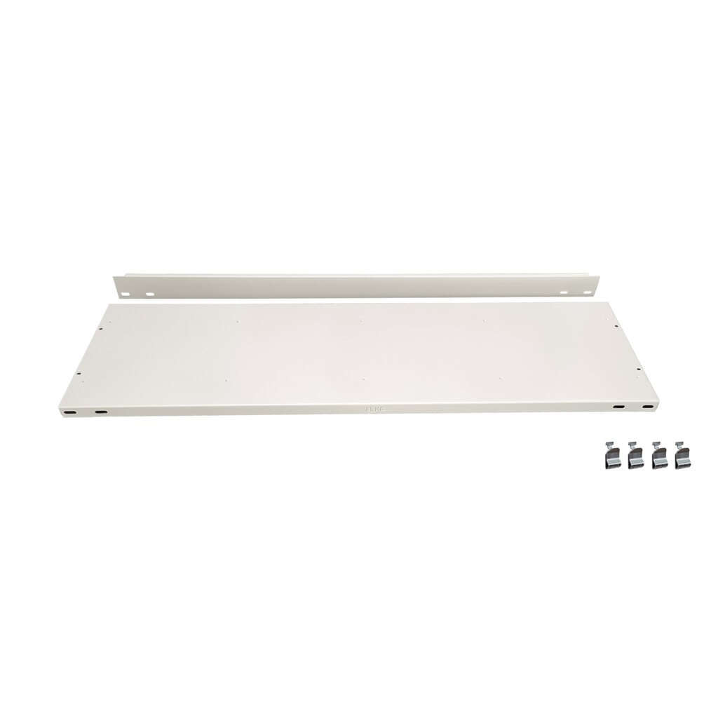 Illustration du produit: Tablette supplémentaire pour étagère à dossiers SCHULTE en noir, avec butées finales, l x P 750 x 300 mm
