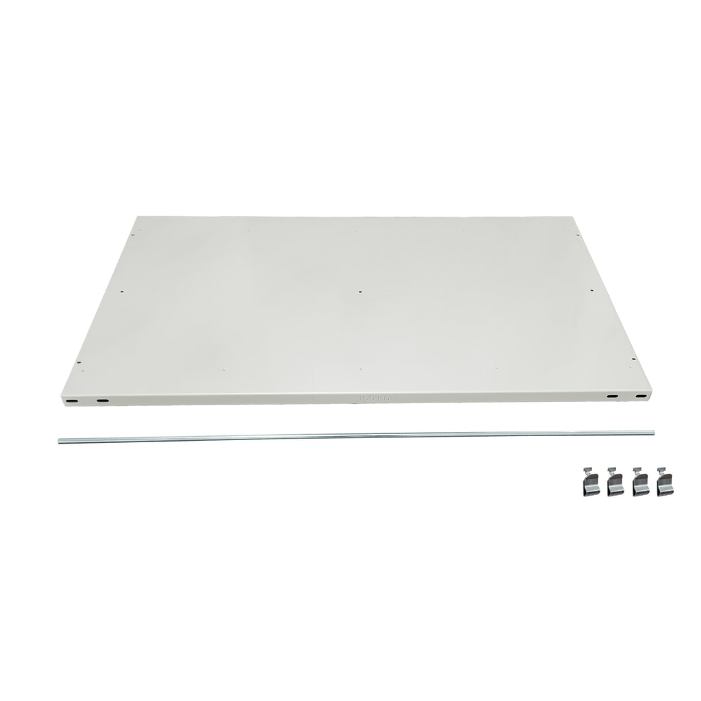 Illustration du produit: Tablette supplémentaire pour étagère à dossiers SCHULTE en noir, avec butées finales, l x P 750 x 600 mm