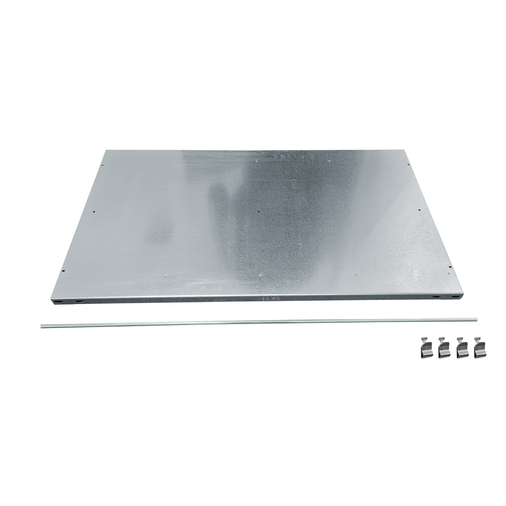 Tablette supplémentaire pour étagère à dossiers SCHULTE système enfichable avec butées finales/centrale, lxP 750 x 600 mm Illustration du produit: Tablette supplémentaire pour étagère à dossiers SCHULTE système enfichable avec butées finales/centrale, lxP 750 x 600 mm