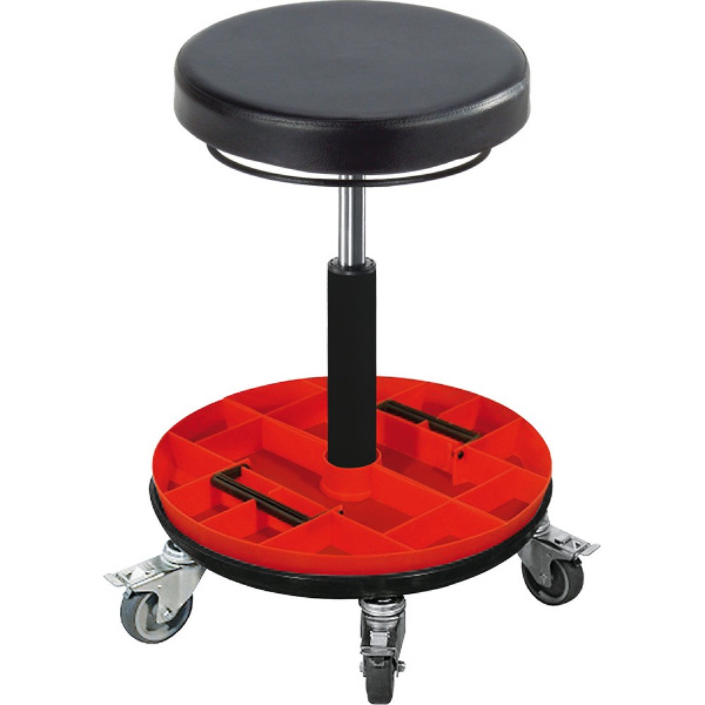 Numéro de l'image du produit 5: Tabouret avec plateau porte-outils en 2 parties, hauteur d’assise 520 à 545 mm, roulettes
