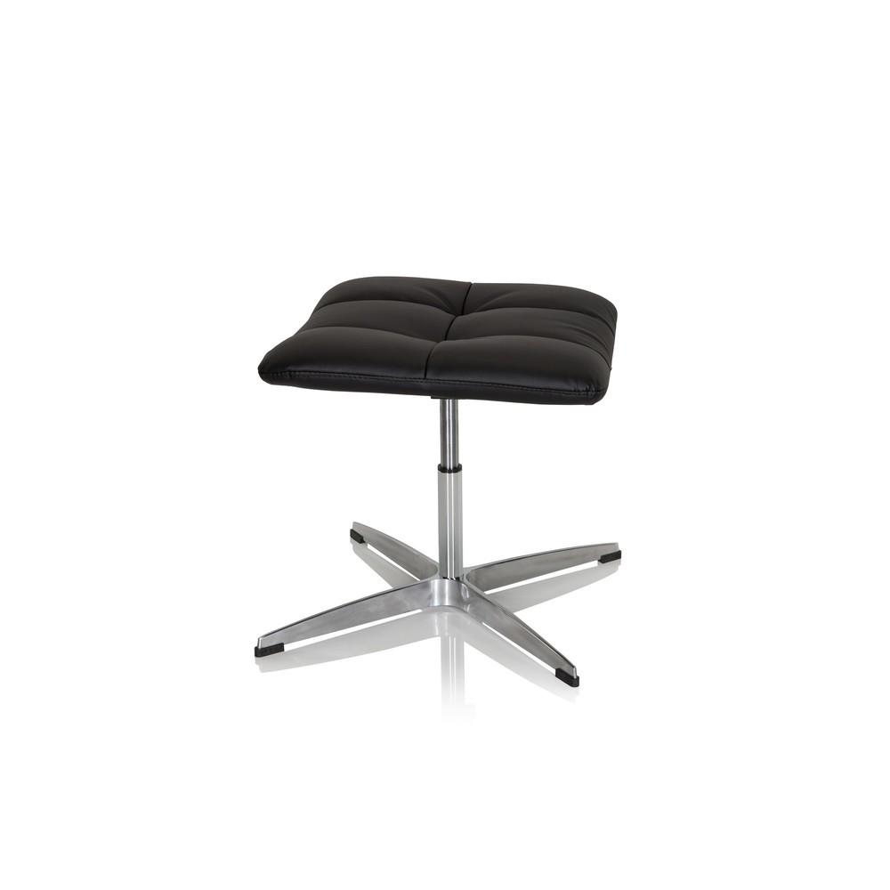 N° de l'image du produit 3 : Tabouret / chaise pivotante hjh OFFICE SARANTO HOCKER PU similicuir, noir