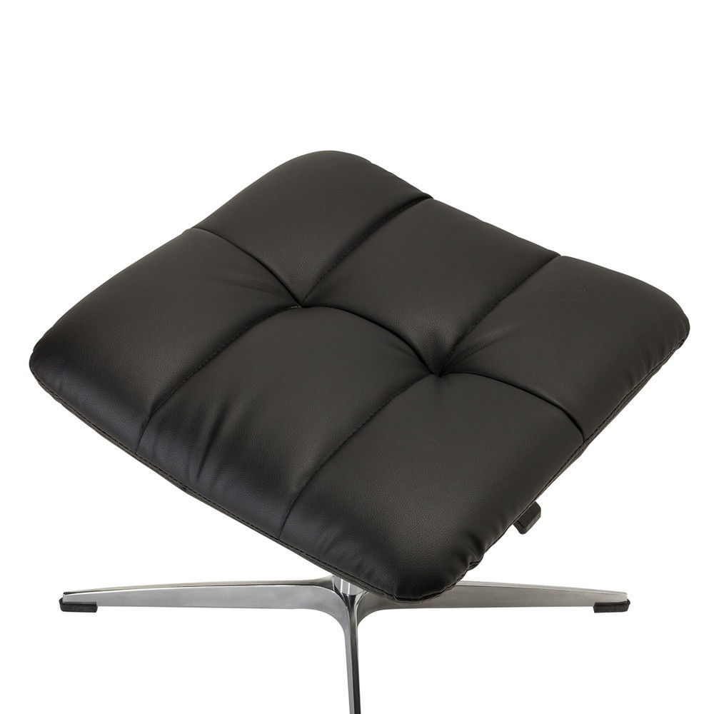 N° de l'image du produit 10 : Tabouret / chaise pivotante hjh OFFICE SARANTO HOCKER PU similicuir, noir