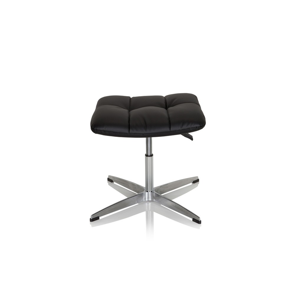 N° de l'image du produit 1 : Tabouret / chaise pivotante hjh OFFICE SARANTO HOCKER PU similicuir, noir
