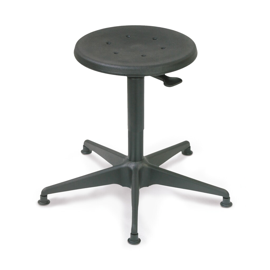 Tabouret HEMMDAL, assise en PU, hauteur d’assise 380-515 mm, base acier, patins Illustration du produit: Tabouret HEMMDAL, assise en PU, hauteur d’assise 380-515 mm, base acier, patins