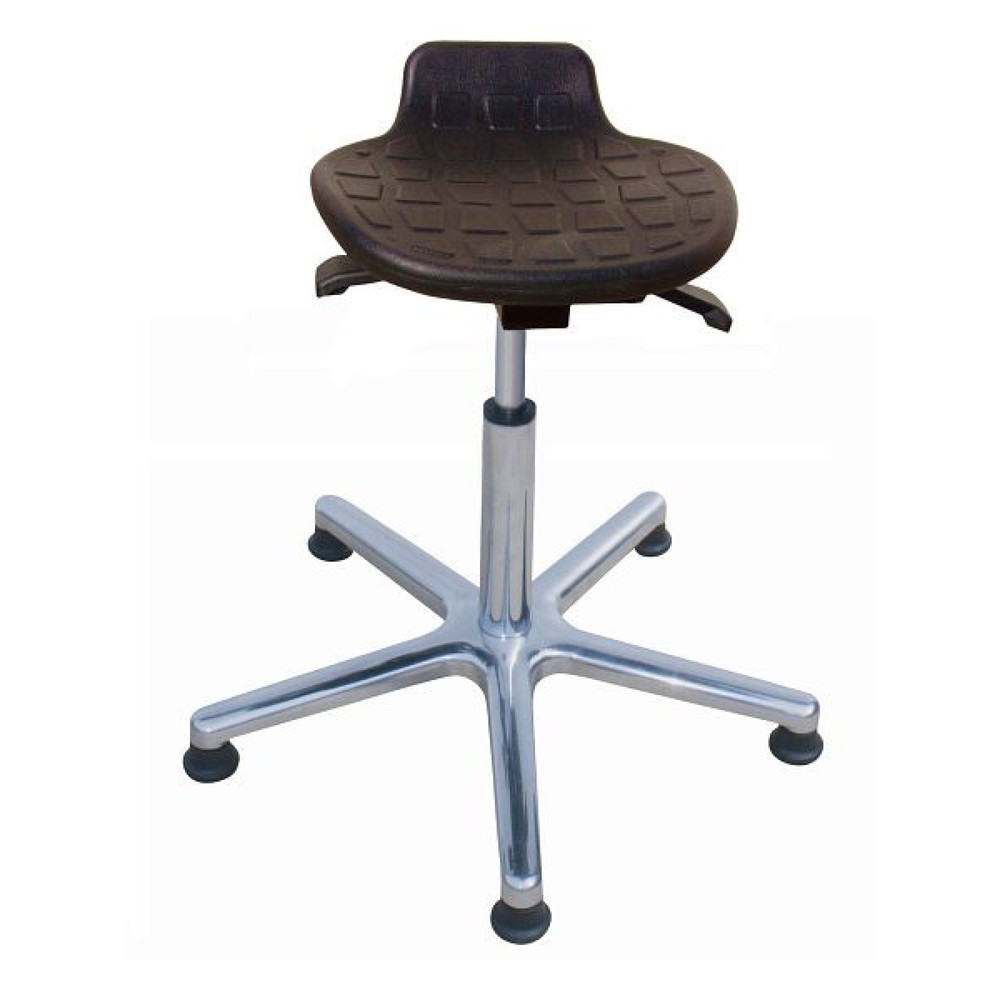 Illustration du produit: Tabouret HEMMDAL Confort, assise en PU, hauteur d’assise 570-820 mm, base aluminium, patins