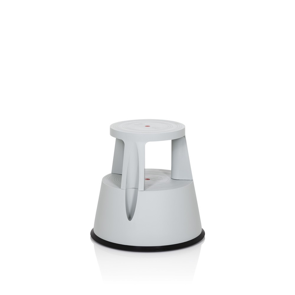 Numéro de l'image du produit 2: Tabouret marchepied / tabouret à roulettes hjh OFFICE TIO-M I plastique, gris clair