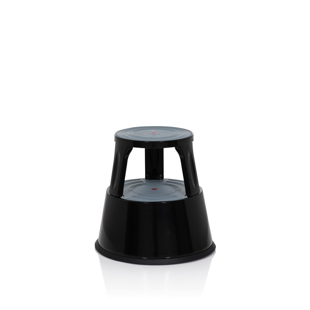 Numéro de l'image du produit 1: Tabouret marchepied / tabouret à roulettes hjh OFFICE TIO-M II métal, plastique, noir